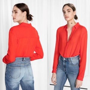 & Other Stories Sheer Silk Blouse